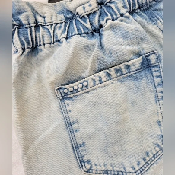 Blank NYC NWT Ribcage paperbag waist drawstring light acid wash jeans 30 - Picture 11 of 11